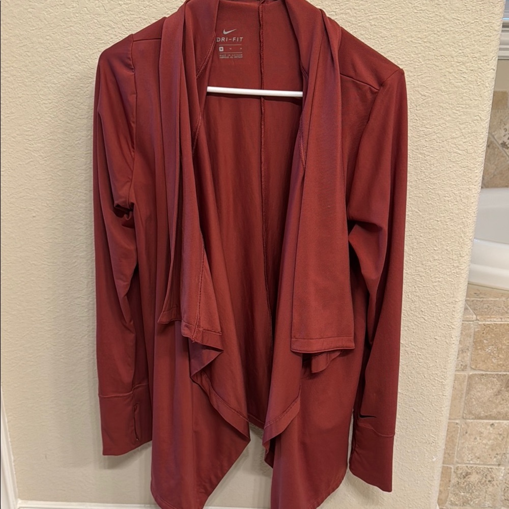 Nike Dri-FIT Burnt Orange Open Cardigan
